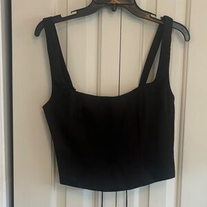 Chic Black Crop Top for Women Size S NWT
